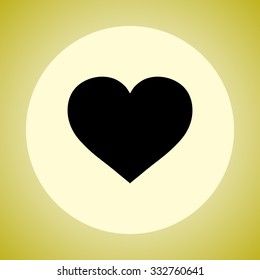 Heart sign icon, vector illustration. Flat design style