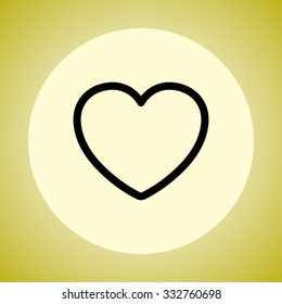 Heart sign icon, vector illustration. Flat design style