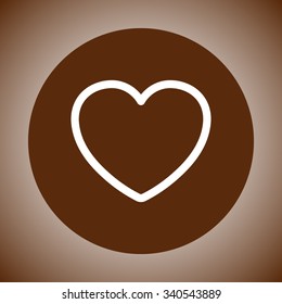 Heart sign icon, vector illustration. Flat design style