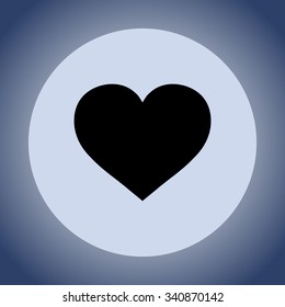 Heart sign icon, vector illustration. Flat design style