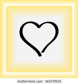 Heart sign icon, vector illustration. Flat design style