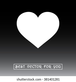 Heart sign icon, vector illustration. Flat design style