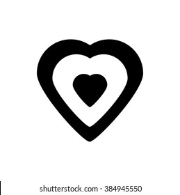 Heart sign icon, vector illustration. Flat design style