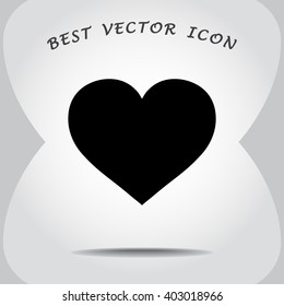 Heart sign icon, vector illustration. Flat design style