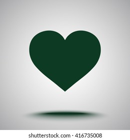 Heart sign icon, vector illustration. Flat design style