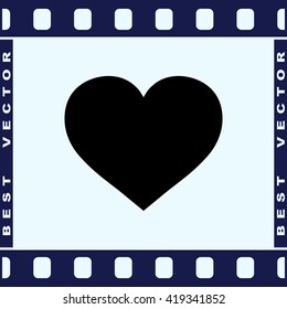 Heart sign icon, vector illustration. Flat design style