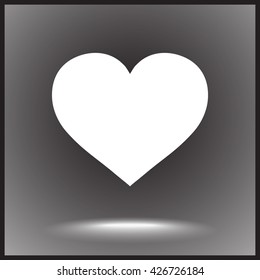 Heart sign icon, vector illustration. Flat design style