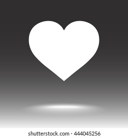 Heart sign icon, vector illustration. Flat design style