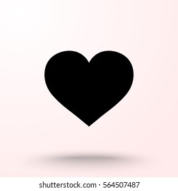 Heart sign icon, vector illustration. Flat design style