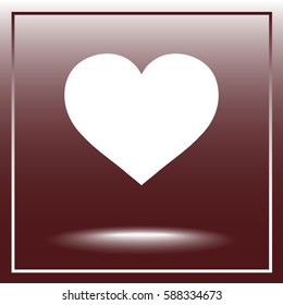 Heart sign icon, vector illustration. Flat design style