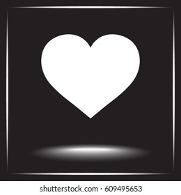 Heart sign icon, vector illustration. Flat design style