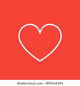 Heart sign line icon.