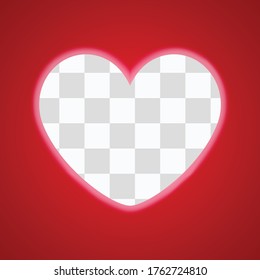 heart sign on red background