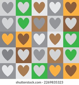 Heart sign pattern, colorful romantic seamless design