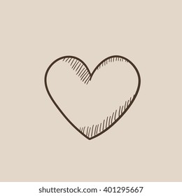 Heart Sign Sketch Icon.