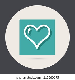 heart sign.  valentine icon