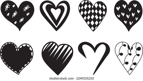 heart silhouette design vector isolated