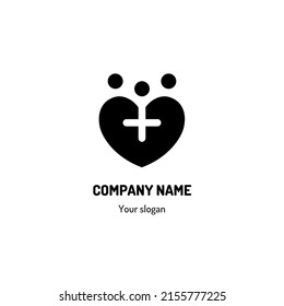 heart silhouette graphic vector illustration, dots, text. top view, perfect for healthcare businesses, healthcare companies and more