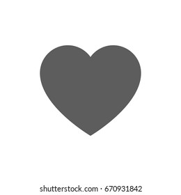 Heart silhouette, icon
