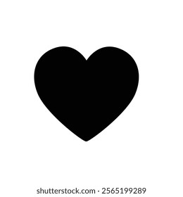 heart silhouette, love symbol icon set, love symbol vector, on white background.