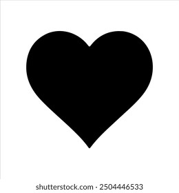 Heart  silhouette vector illustration on white background
