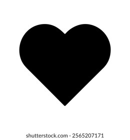 Heart silhouette vector illustration on white background.