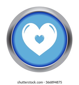 Heart simple icon on colorful background