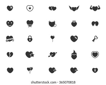 Heart simple icons for web