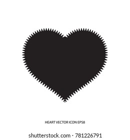 Heart Simple Vector Icon. Love Symbol for Valentine's Day in Trendy Flat Style for Design or Logo