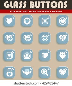 Heart simply symbols for web and user interface