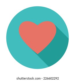 Heart. Single flat color icon. Vector illustration.