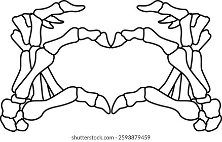 Heart Skeleton Digital EPS Vector graphics File