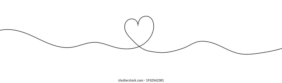 Heart sketch doodle, hand drawn heart. Vector illustration isolated on white background. Valentine's Day. Love Line