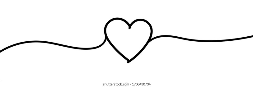 Heart sketch doodle. Tangled grungy round scribble hand drawn with thin line. Isolated on white background. Vector illustration