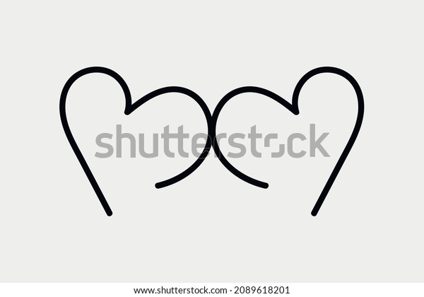 Heart sketch doodle, vector
hand drawn heart in tangled thin line thread divider isolated on
white background. Wedding love, Valentine day, birthday or charity
heart