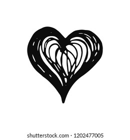 heart sketch icon. isolated object.