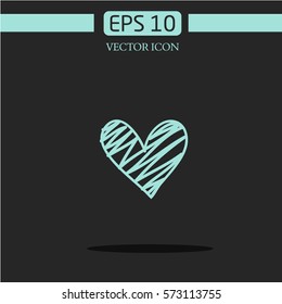 heart  sketch  icon vector. logo design.graphic image.simple icon for web