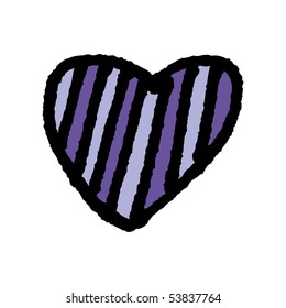 Heart sketch. Vector