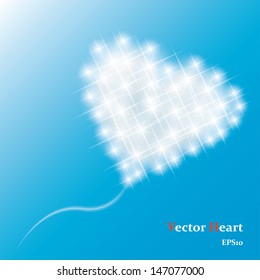 heart in the sky. vector illustration. eps10