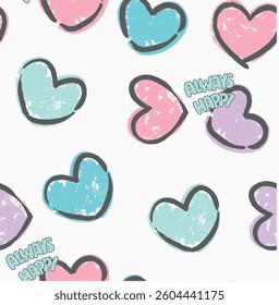 heart and slogan for print