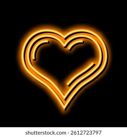 heart slot game neon light sign vector. heart slot game illustration