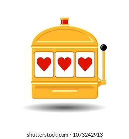 Heart slot machine icon vector illustration