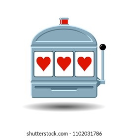 Heart slot machine icon vector illustration