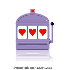 Heart slot machine icon vector illustration