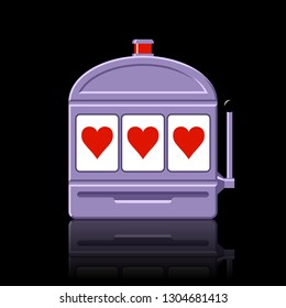 Heart slot machine icon vector illustration