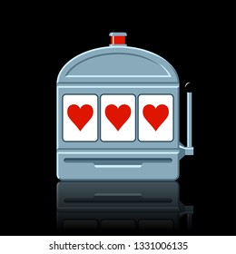 Heart slot machine icon vector illustration