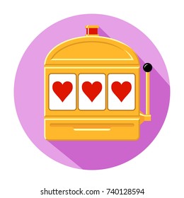 Heart slot machine icon vector illustration