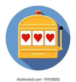 Heart slot machine icon vector illustration