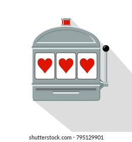 Heart slot machine icon vector illustration