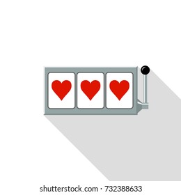 Heart slot reels icon vector illustration